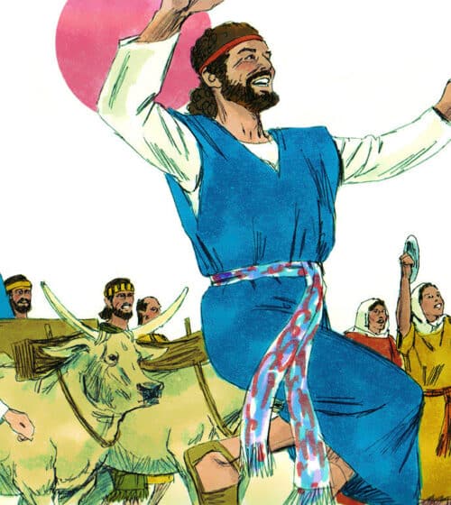 Leap Year King David, along with all the Israelites, is dancing before the Ark of the Covenant
